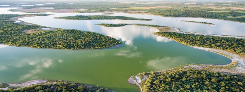 Vista aérea de Laguna Salada-Chaco Paraguayo-Paraguay-Atelier South America